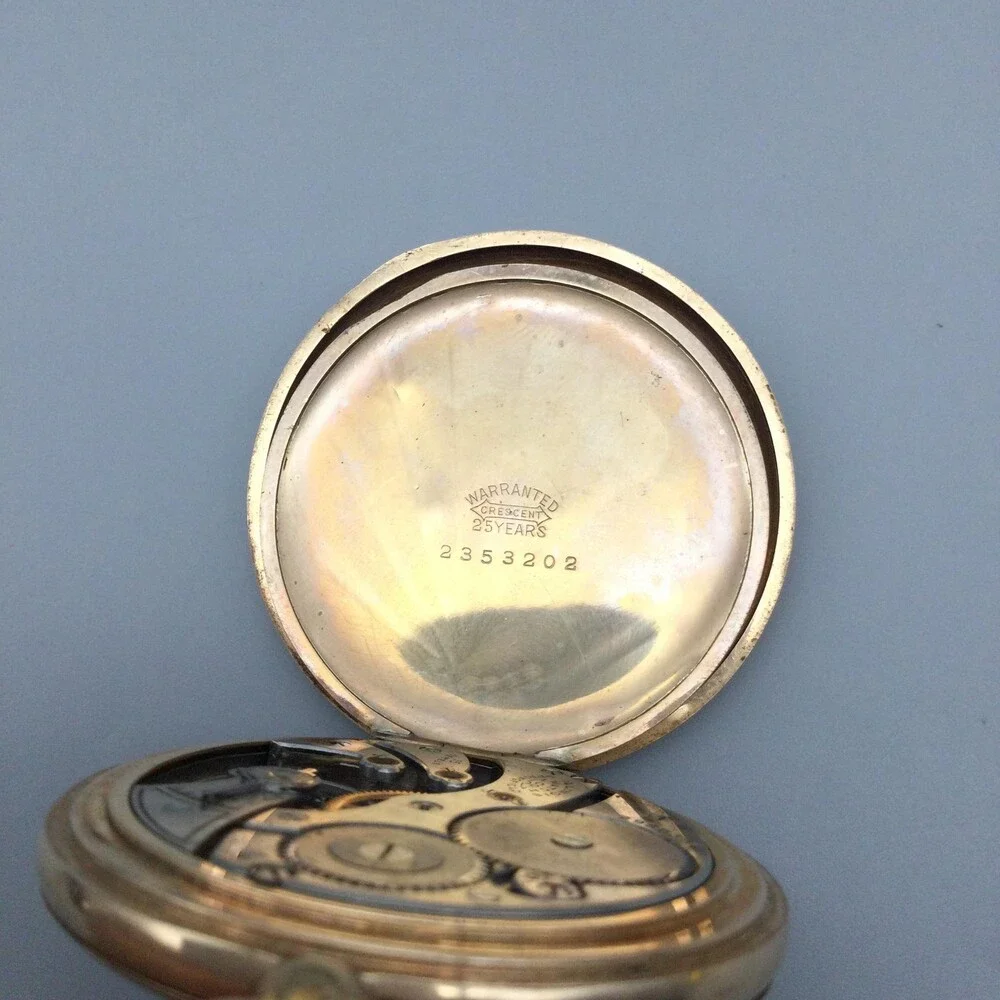 1916 Illinois Grade 403 Pocket Watch Men 46mm Gold Filled 15J Manual Wind Runs